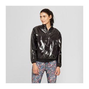 JoyLab | Black Metallic Windbreaker Poncho